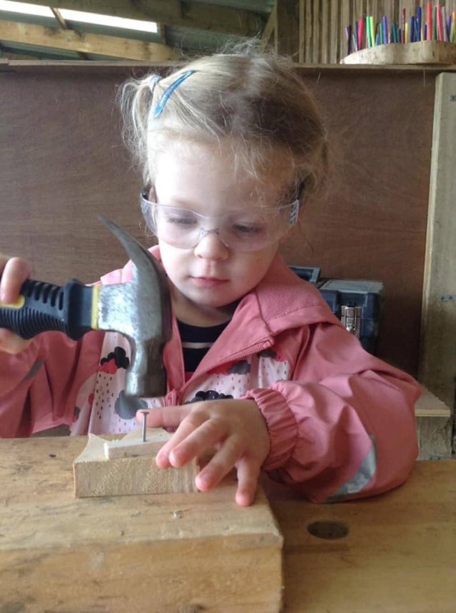 Woodworking at nursery school